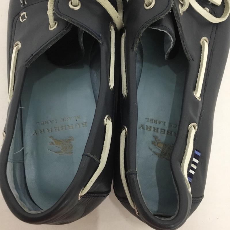 バーバリーブラックレーベル BURBERRY BLACK LABEL カジュアルシューズ カジュアルシューズ BKA52-602-28 デッキシューズ 無地 紺 / ネイビー / メンズ USED 古着 中古 10136298