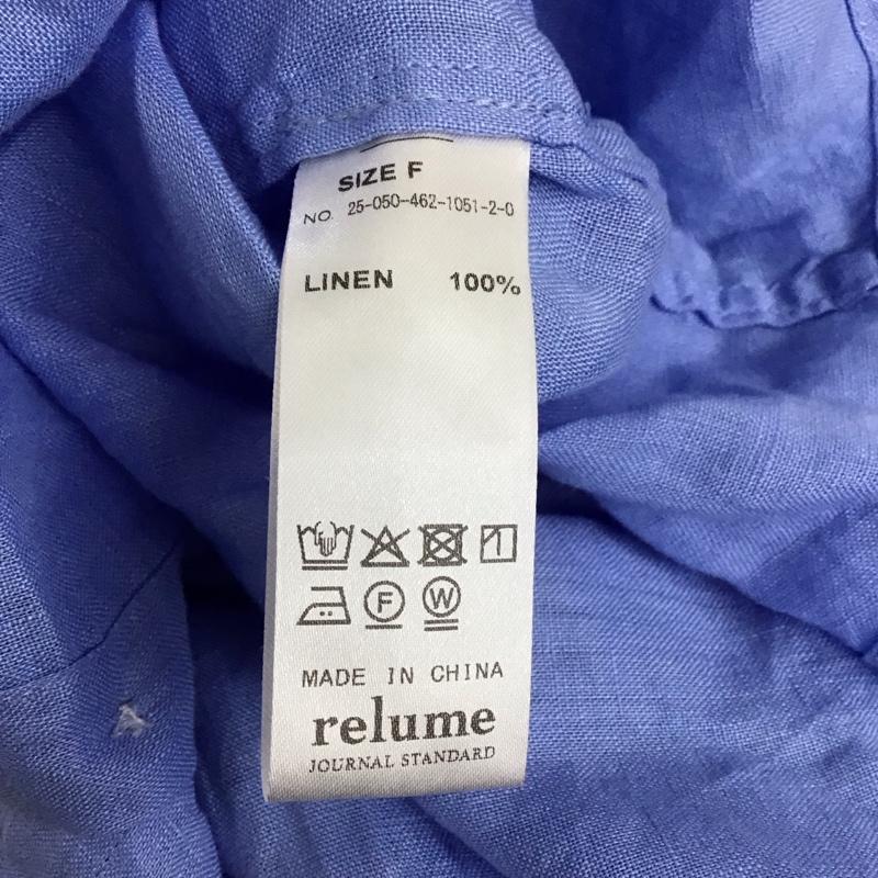 レリュームジャーナルスタンダード relume Journal Standard シャツ、ブラウス 長袖 長袖シャツ 無地シャツ カラーシャツ FREE 無地 青 / ブルー / レディース USED 古着 中古 10135108