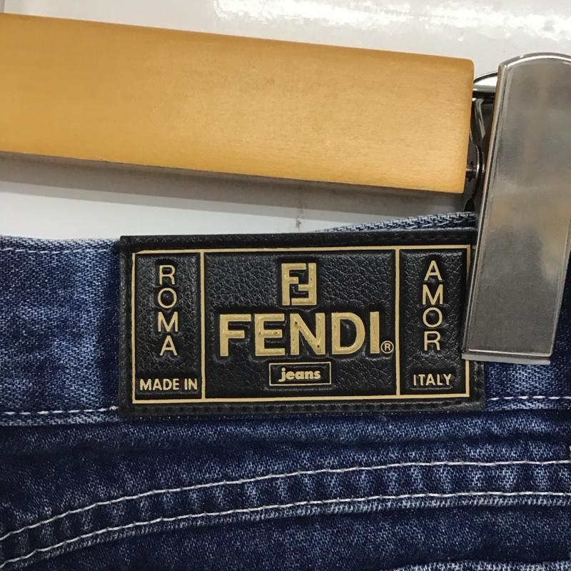 フェンディ FENDI パンツ デニム、ジーンズ デニムパンツ スリムパンツ カジュアルパンツ 28インチ 無地 インディゴ / インディゴ / レディース USED 古着 中古 10135088