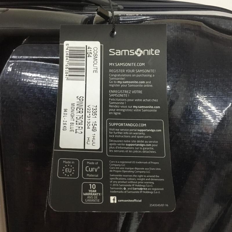 サムソナイト Samsonite スーツケース、トランク スーツケース、トランク 73351 コスモライト COSMOLITE 94L 無地 紺 / ネイビー / メンズ USED 古着 中古 10132266