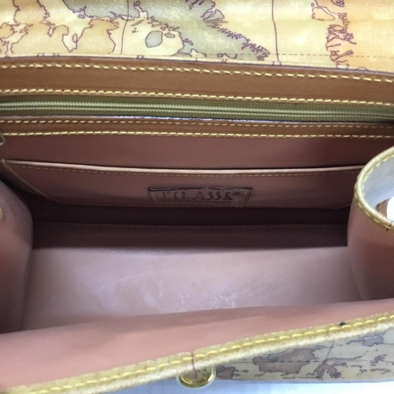 プリマクラッセ PRIMA CLASSE ハンドバッグ ハンドバッグ 地図柄 ショルダーバッグ 2WAY 総柄 茶 / ブラウン / レディース USED 古着 中古 10107595