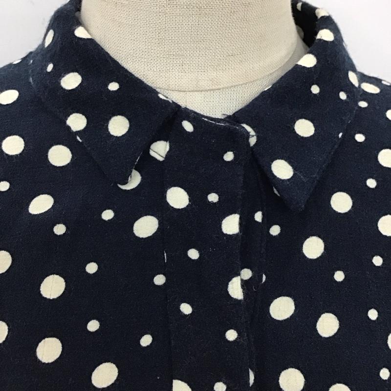 ザラ ZARA シャツ、ブラウス 長袖 S ドット 紺 / ネイビー / レディース USED 古着 中古 10120060