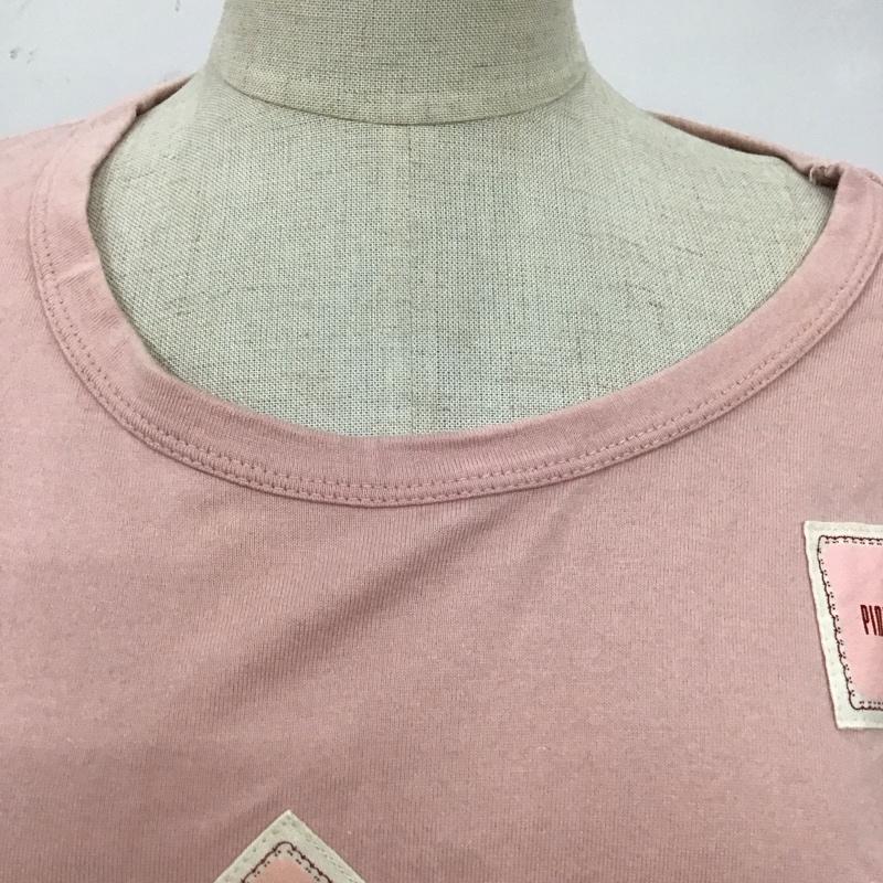 ピンクハウス PINK HOUSE カットソー 長袖 長袖カットソー クルーネックカットソー ロングスリーブカットソー プリントTシャツ L ロゴ、文字 桃 / ピンク / レディース USED 古着 中古 10117319