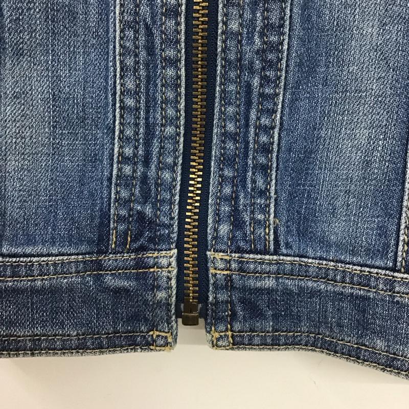 アンタイトル UNTITLED ジャケット、上着 ジャケット、ブレザー AJ153-44217JJ ノーカラージャケット デニムジャケット 2 無地 青 / ブルー / レディース USED 古着 中古 10133731