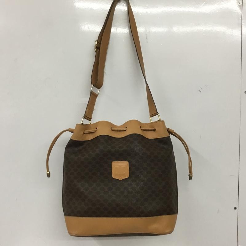 セリーヌ CELINE トートバッグ トートバッグ OLD マカダム 肩掛け 巾着型 総柄 茶 / ブラウン / レディース USED 古着 中古 10139103