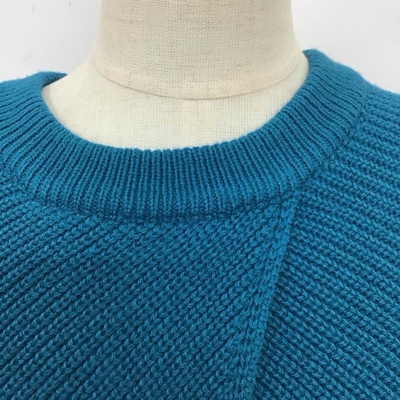 アズールバイマウジー AZUL BY MOUSSY ニット、セーター 長袖 250FAT70-198H カシュクールニットセットトップス M 無地 青 / ブルー / レディース USED 古着 中古 10110968