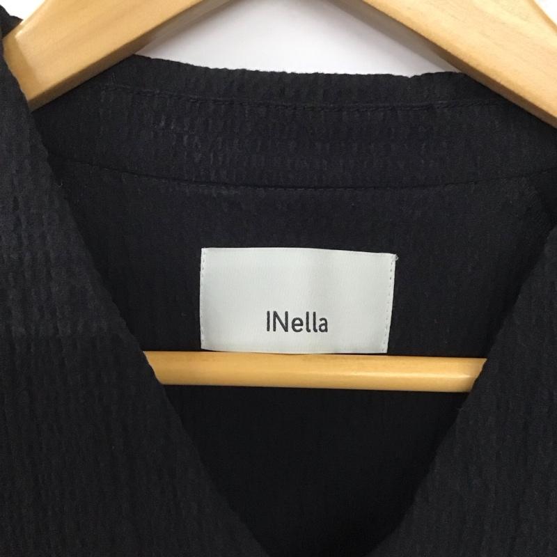 イネラ INella シャツ、ブラウス 長袖 FREE 無地 黒 / ブラック / レディース USED 古着 中古 10138008