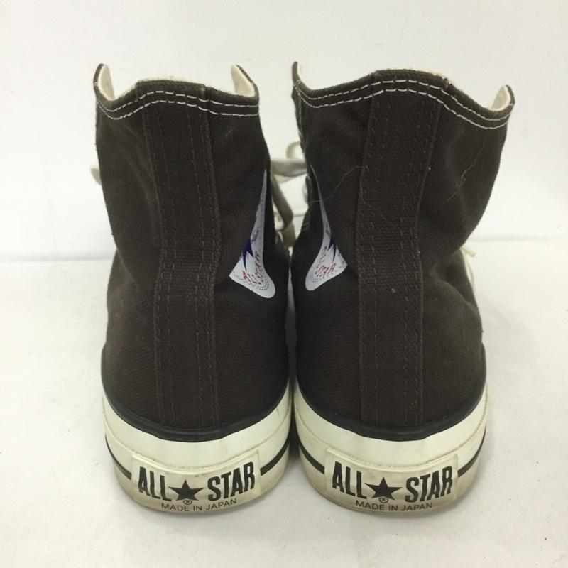 コンバース CONVERSE スニーカー スニーカー OKHR ALL STAR J HI 日本製 5 1/2 ロゴ、文字 ダークブラウン / ダークブラウン / レディース USED 古着 中古 10126575
