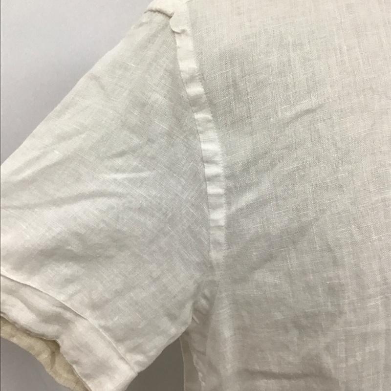 ザラメン ZARA MAN シャツ、ブラウス 半袖 半袖シャツ カラーシャツ 半袖カットソー 無地シャツ M 無地 白 / ホワイト /  メンズ USED 古着 中古 10110389