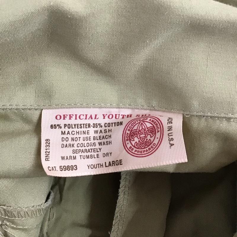 古着 USED シャツ、ブラウス 半袖 半袖シャツ カラーシャツ 半袖カットソー ボーイスカウトシャツ L ロゴ、文字 ベージュ / ベージュ /  メンズ USED 古着 中古 10109845