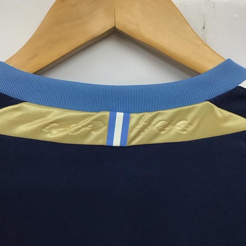 アディダス adidas Tシャツ 半袖 半袖カットソー プリントTシャツ ユニフォーム スポーツウェア M ロゴ、文字 紺 / ネイビー / メンズ USED 古着 中古 10136725