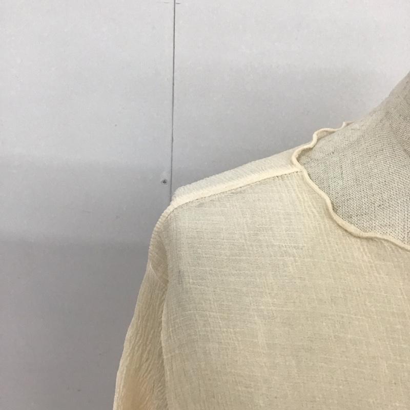 エヘカソポ ehka sopo カットソー 半袖 1209086 シアー FREE 無地 アイボリー / アイボリー /  レディース USED 古着 中古 10108195