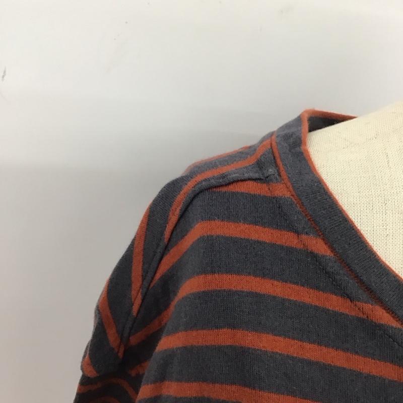 パタゴニア patagonia カットソー 七分袖 STY53775FA17 コットン M ボーダー柄 紺 / ネイビー / X 橙 / オレンジ / レディース USED 古着 中古 10122991