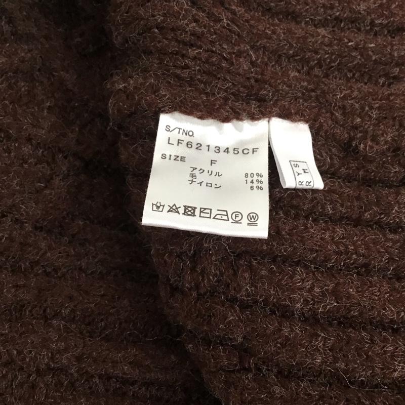 ローリーズファーム LOWRYS FARM ベスト ベスト ニットベスト FREE 無地 茶 / ブラウン / レディース USED 古着 中古 10131576