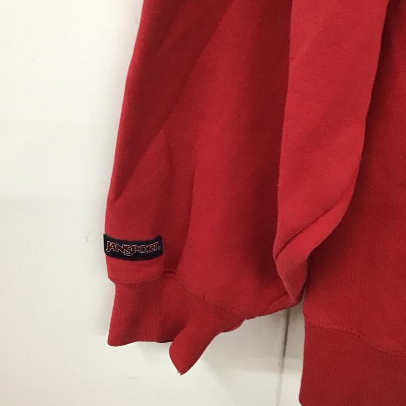 ジャンスポーツ JANSPORT パーカー 長袖 長袖パーカー プルオーバーパーカー スウェット XL ロゴ、文字 赤 / レッド / メンズ USED 古着 中古 10130148