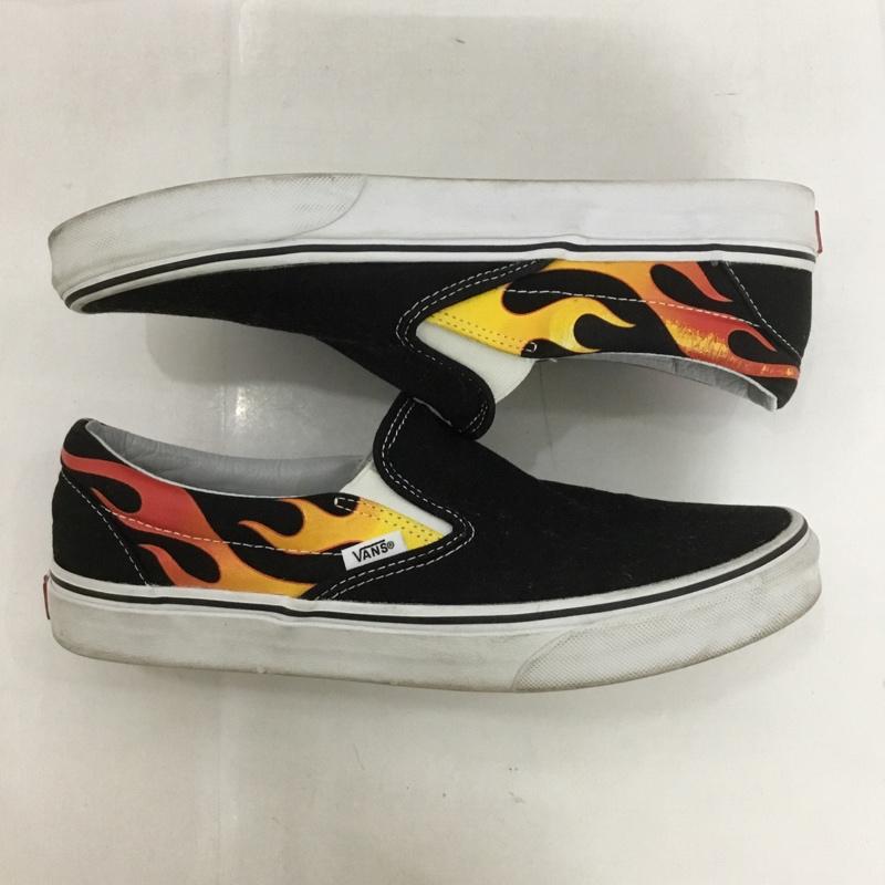 バンズ VANS スリッポン スリッポン 500714 フレイム 27.5cm 27.5cm 黒 / ブラック / X 白 / ホワイト / X 橙 / オレンジ / メンズ USED 古着 中古 10125406