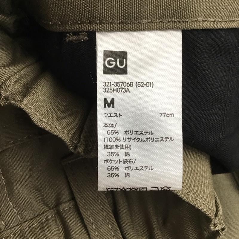 ジーユー GU パンツ ショートパンツ 321-357068 ワイドカーゴショーツ ショートパンツ ハーフパンツ M 無地 カーキ / カーキ / メンズ USED 古着 中古 10135916
