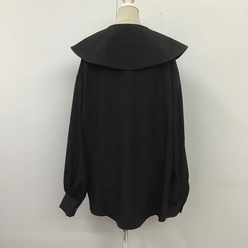 ティップトップ tiptop シャツ、ブラウス 長袖 FREE 無地 黒 / ブラック / レディース USED 古着 中古 10110295