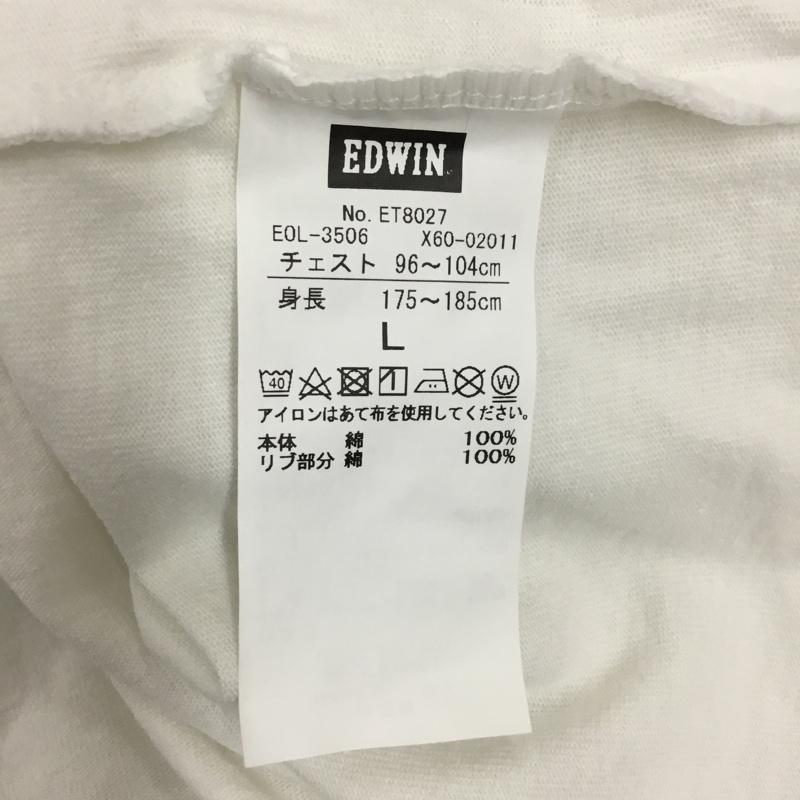 エドウィン EDWIN Tシャツ 半袖 ET8027 フォトプリントT L プリント 白 / ホワイト / メンズ USED 古着 中古 10117791