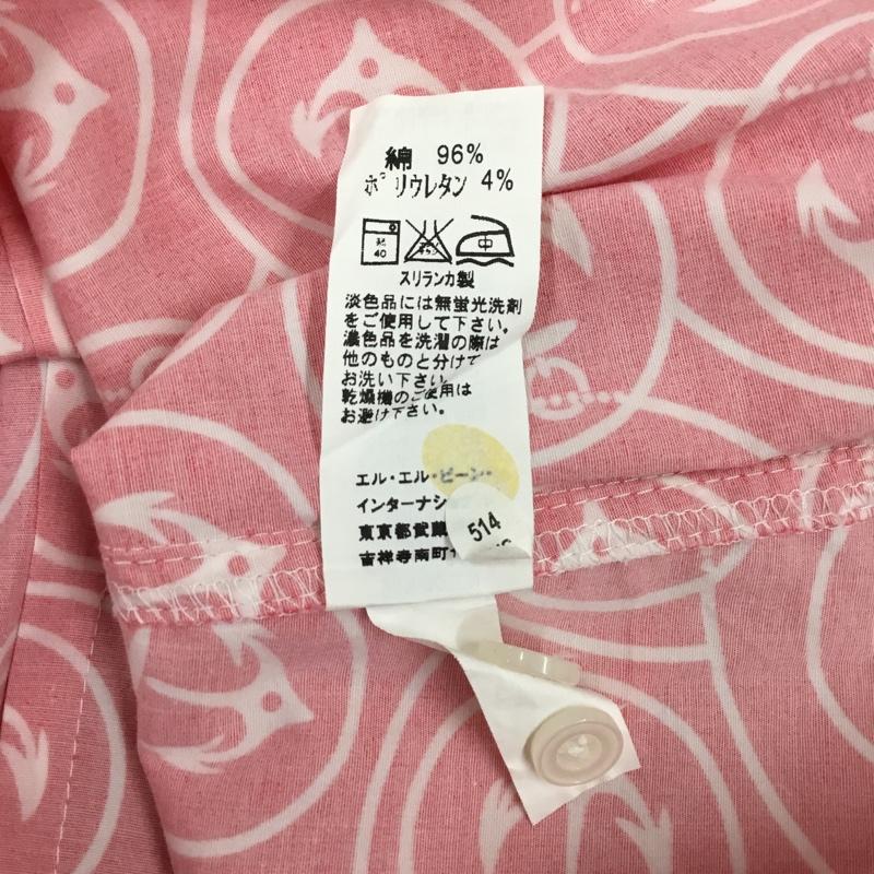 エルエルビーン L.L.Bean シャツ、ブラウス 半袖 L 総柄 桃 / ピンク / レディース USED 古着 中古 10109635