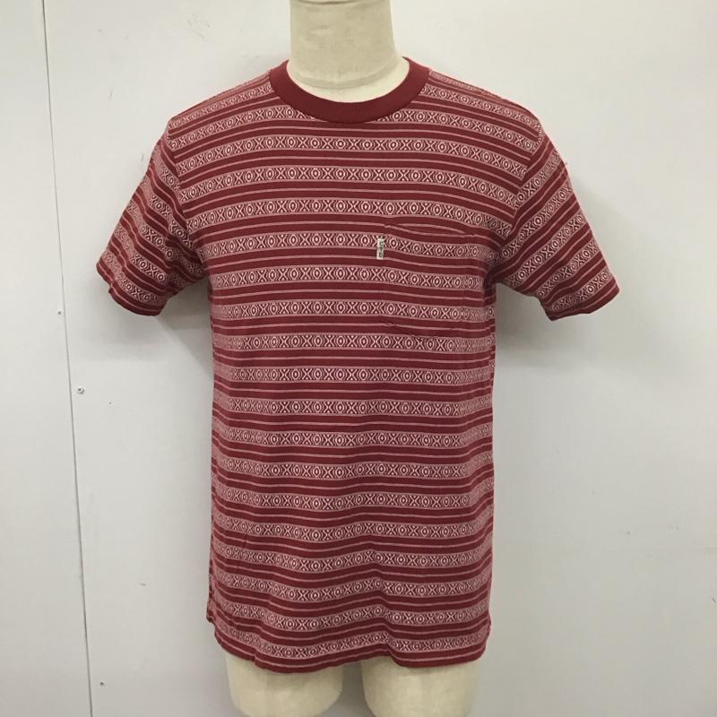 クーティー COOTIE Tシャツ 半袖 半袖カットソー プリントTシャツ クルーネックカットソー L プリント 白 / ホワイト / X えんじ / ワインレッド /  メンズ USED 古着 中古 10113144