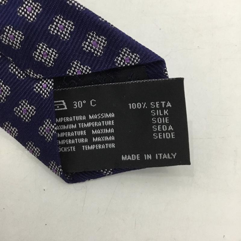 ヴェルサーチ VERSACE ネクタイ ネクタイ シルク 総柄 紺 / ネイビー / メンズ USED 古着 中古 10125564