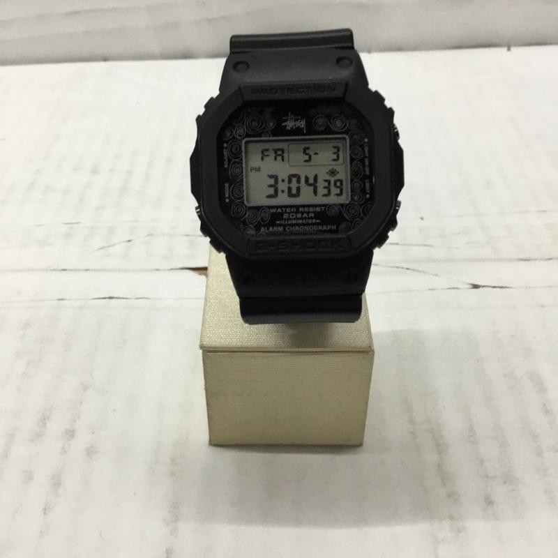 ジーショック G-SHOCK 腕時計 デジタル DW-5000ST STUSSY 25周年 ロゴ、文字 黒 / ブラック / メンズ USED 古着 中古 10110543