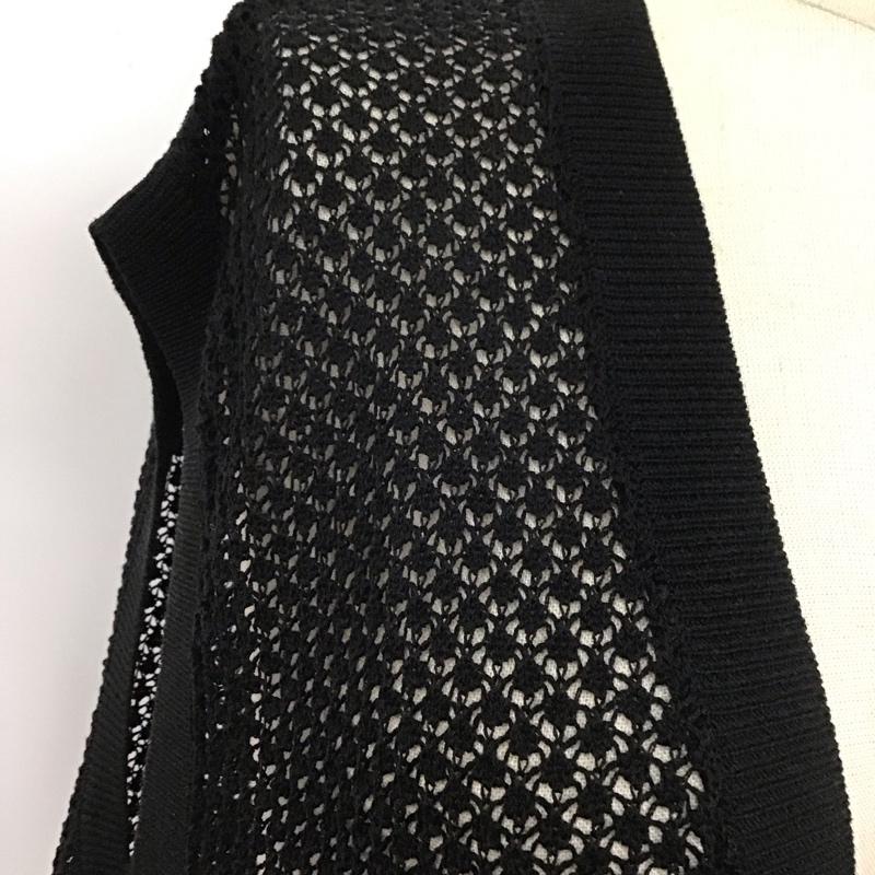 アメリカンホリック AMERICAN HOLIC ベスト ベスト HA26L2X0500 Vネック透かし編みニットベスト ロング丈 M 無地 黒 / ブラック / レディース USED 古着 中古 10109469