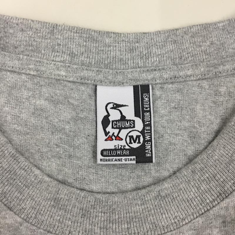 チャムス CHUMS カットソー 長袖 長袖カットソー クルーネックカットソー ロングスリーブカットソー プリントTシャツ M ロゴ、文字 灰 / グレー / レディース USED 古着 中古 10120853