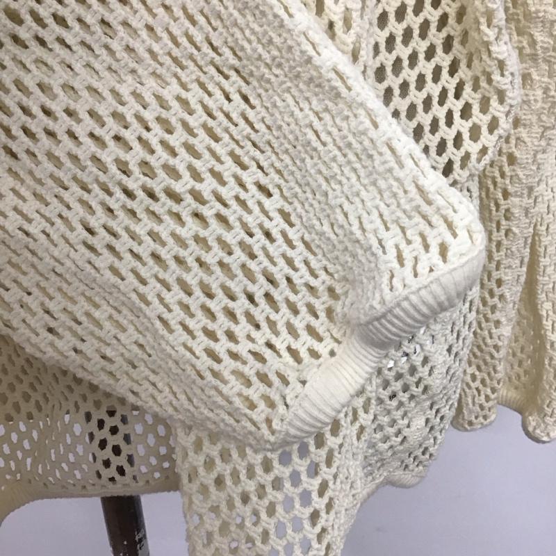 マウジー MOUSSY パーカー 長袖 010FSS80-0410 FISH NET MEX PARKA コットンメッシュ プルオーバー FREE 無地 オフホワイト / オフホワイト / レディース USED 古着 中古 10107936