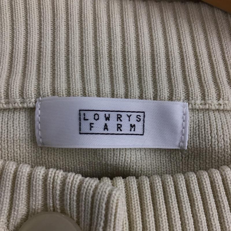 ローリーズファーム LOWRYS FARM カーディガン 長袖 長袖カーディガン 前ボタン ニットカーディガン 2 無地 オフホワイト / オフホワイト / レディース USED 古着 中古 10135066