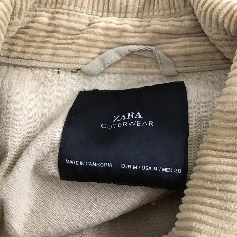 ザラ ZARA ジャケット、上着 ジャケット、ブレザー 8372 227 711 コーデュロイ オーバーサイズ M 無地 ベージュ / ベージュ / レディース USED 古着 中古 10107518