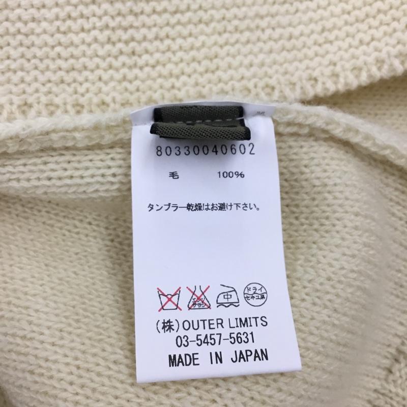 ナイジェルケーボン Nigel Cabourn ニット、セーター 長袖 長袖ニットカットソー クルーネックカットソー セーター 48 白 / ホワイト / メンズ USED 古着 中古 10111610