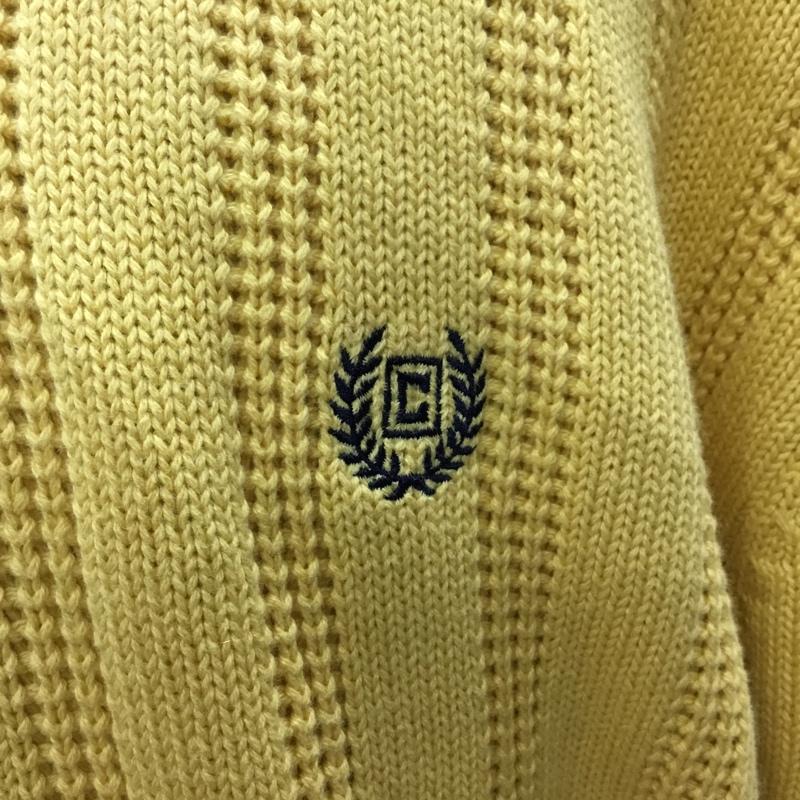 チャップス CHAPS ニット、セーター 長袖 長袖ニットカットソー ニット セーター クルーネックニット L ロゴ、文字 黄 / イエロー / メンズ USED 古着 中古 10120449