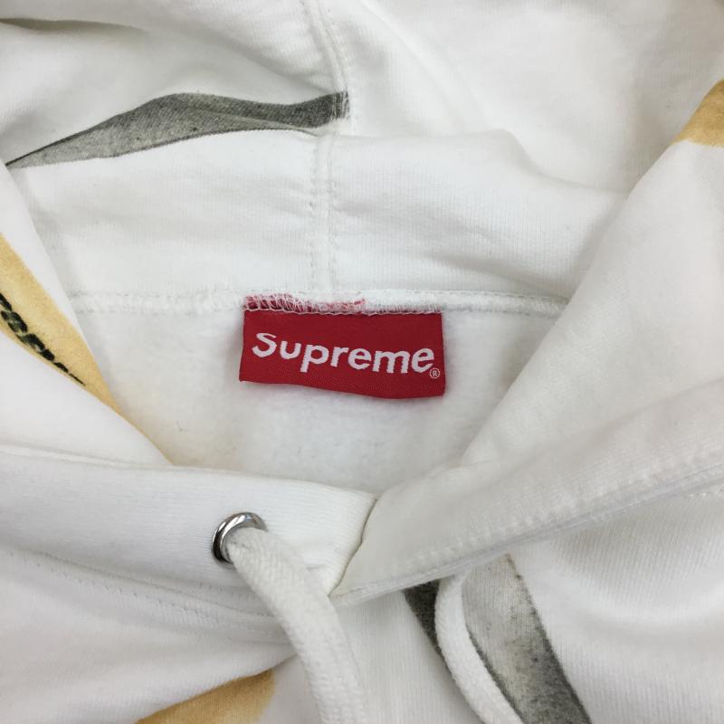 シュプリーム Supreme パーカー 長袖 19SS Shears Hooded Sweatshirt XL 白 / ホワイト / X 黄 / イエロー / メンズ USED 古着 中古 10139149