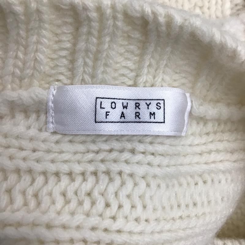 ローリーズファーム LOWRYS FARM ベスト ベスト ニットベスト ノースリーブニット クルーネック FREE 総柄 白 / ホワイト / レディース USED 古着 中古 10123786