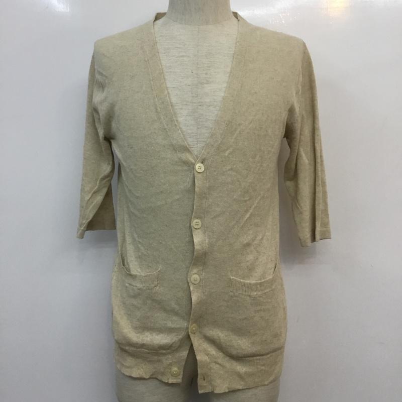 レイジブルー RAGEBLUE カーディガン 七分袖 M 無地 ベージュ / ベージュ / メンズ USED 古着 中古 10046905