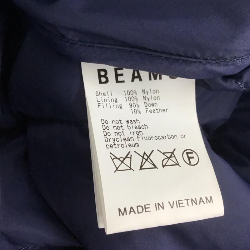 ビームス BEAMS ジャケット、上着 ジャケット、ブレザー 14f-bm052 ダウンジャケット アウター 前ボタン S 無地 紺 / ネイビー / メンズ USED 古着 中古 10139448