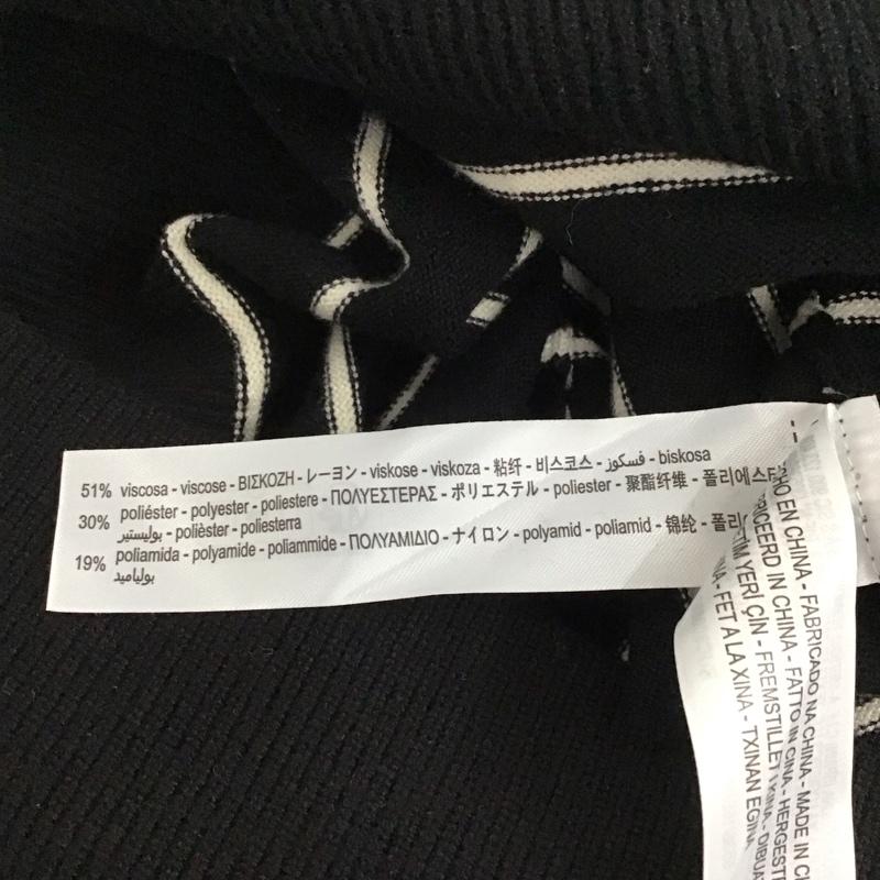 ザラ ZARA ワンピース ロングスカート 5536 165 105 ニットワンピース 長袖 XL ボーダー柄 黒 / ブラック / X 白 / ホワイト / レディース USED 古着 中古 10122117