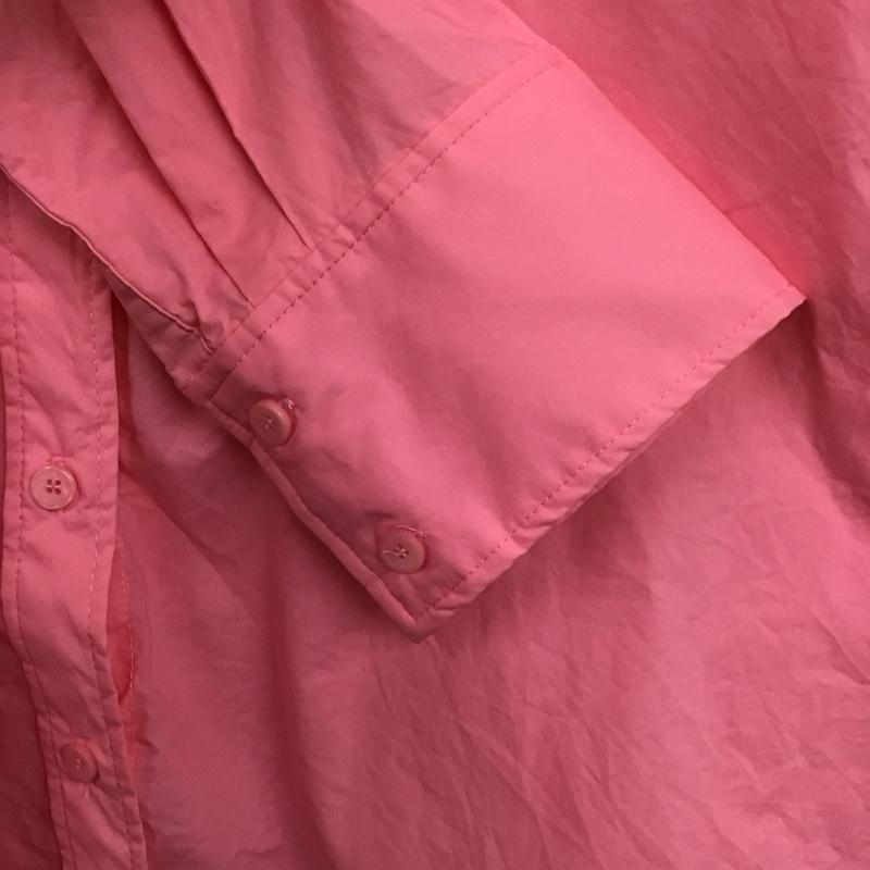 ザラ ZARA シャツ、ブラウス 長袖 7890 730 637 スリット M 無地 桃 / ピンク / レディース USED 古着 中古 10139579