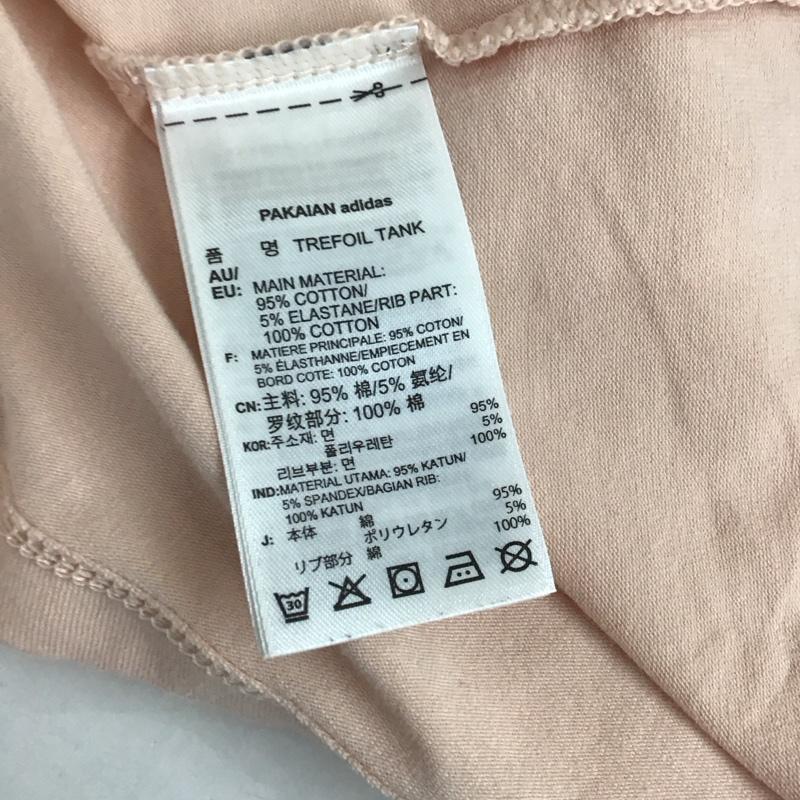 アディダス adidas タンクトップ タンクトップ ce5583 タンクトップ スポーツウェア ノースリーブカットソー L ロゴ、文字 桃 / ピンク / レディース USED 古着 中古 10129748