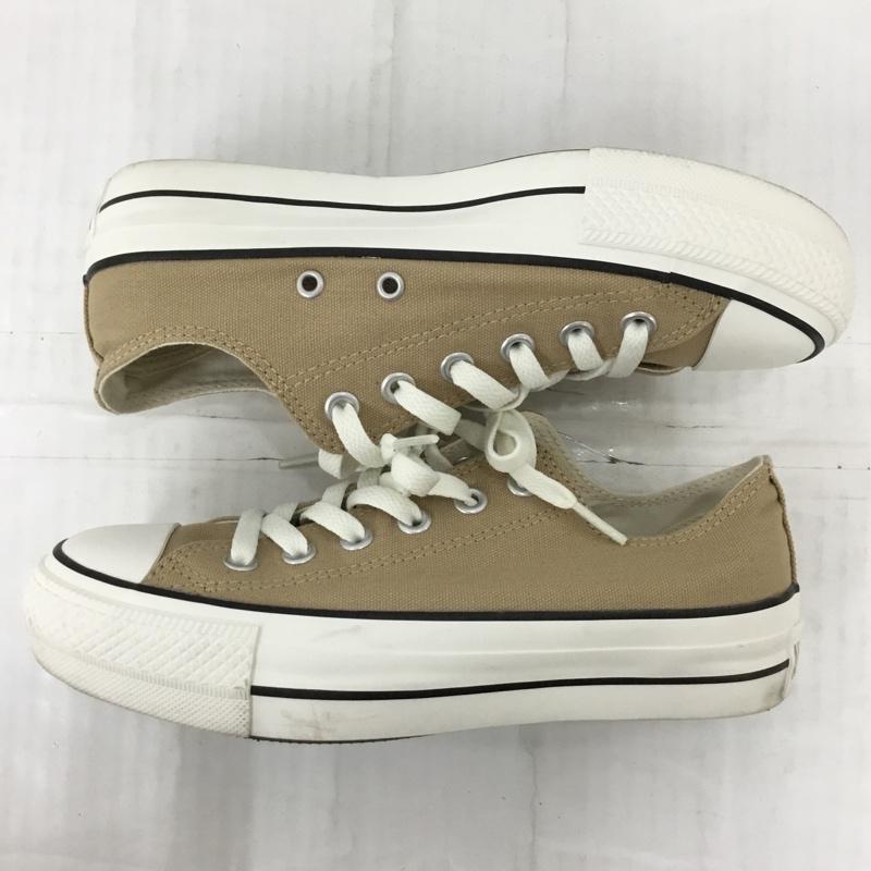 コンバース CONVERSE スニーカー スニーカー 5CL362 プラットフォーム 厚底 23.5cm 23.5cm ロゴ、文字 ベージュ / ベージュ / X 白 / ホワイト / レディース USED 古着 中古 10109893