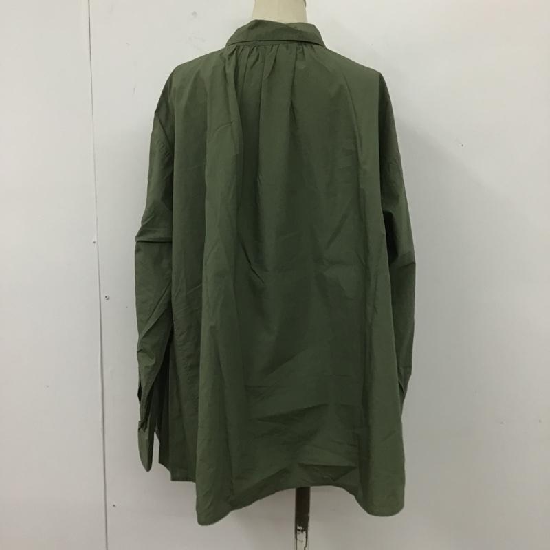 スタディオクリップ studio CLIP シャツ、ブラウス 長袖 L 無地 カーキ / カーキ / レディース USED 古着 中古 10106180