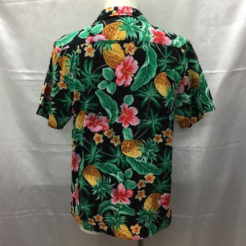 古着 USED シャツ、ブラウス 半袖 半袖シャツ カラーシャツ 半袖カットソー アロハシャツ M プリント 黒 / ブラック /  メンズ USED 古着 中古 10108723