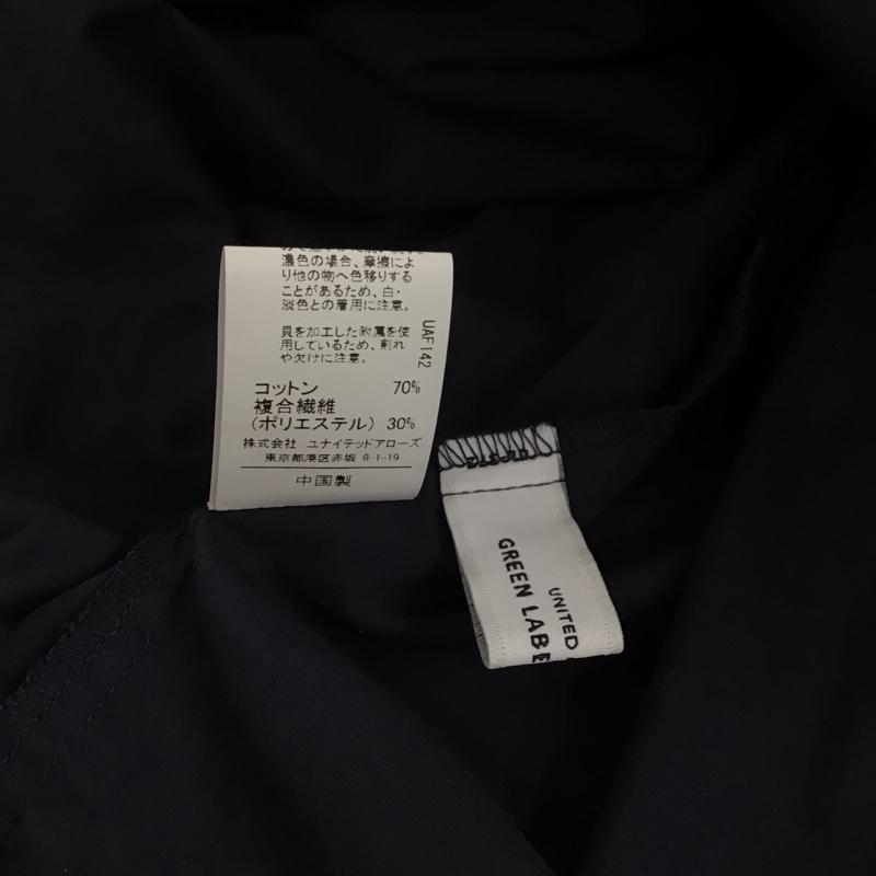 グリーンレーベルリラクシング green label relaxing シャツ、ブラウス 長袖 3511-137-1384 タフタ ピンタック ブラウス プルオーバー 無地 紺 / ネイビー / レディース USED 古着 中古 10122583