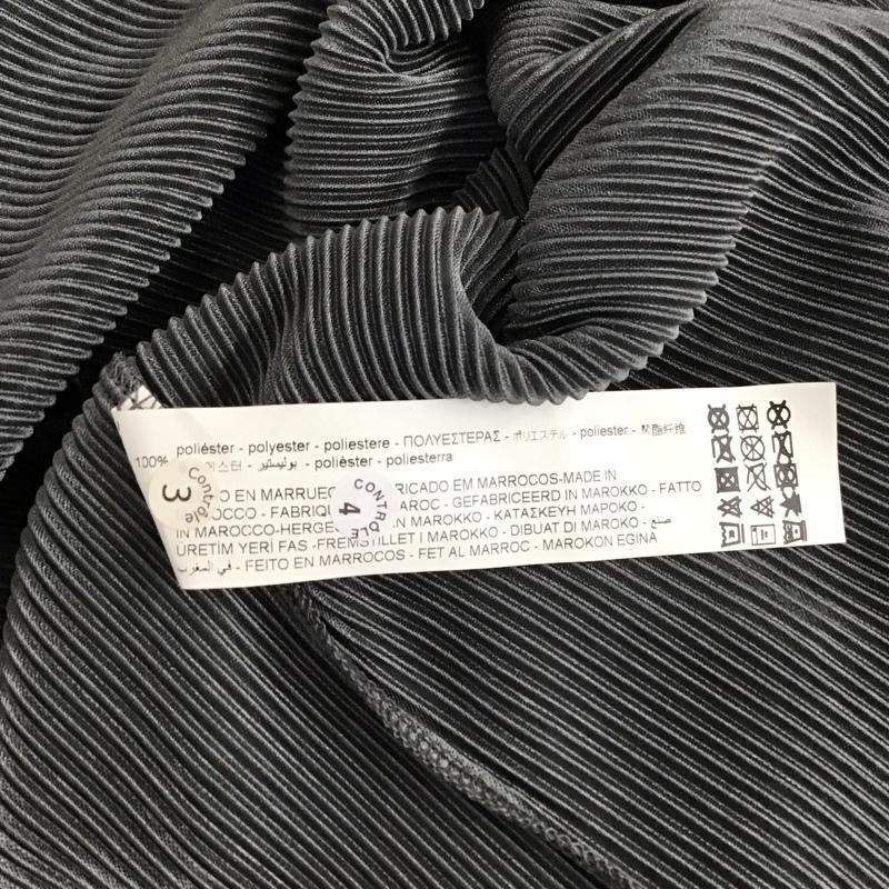ザラ ZARA カットソー 半袖 1131 409 407 プリーツ フレンチスリーブ M 無地 灰 / グレー / レディース USED 古着 中古 10131316
