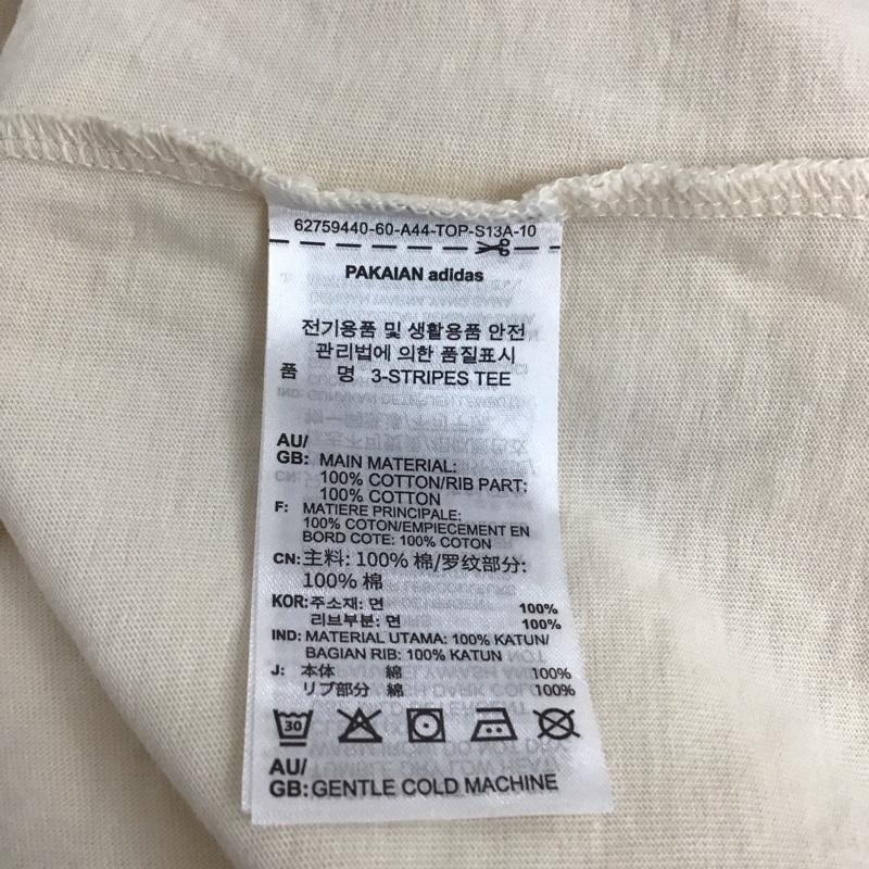 アディダス adidas Tシャツ 半袖 jn7020 ショートスリーブ 半袖カットソー スポーツウェア M ロゴ、文字 ベージュ / ベージュ / メンズ USED 古着 中古 10133713