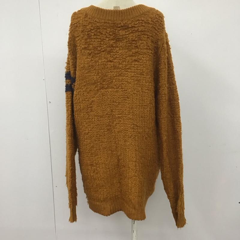 マウジー MOUSSY カーディガン 長袖 0105AT70-5060 Vネック ロング丈 FREE ワンポイント キャメル / キャメル / レディース USED 古着 中古 10107942