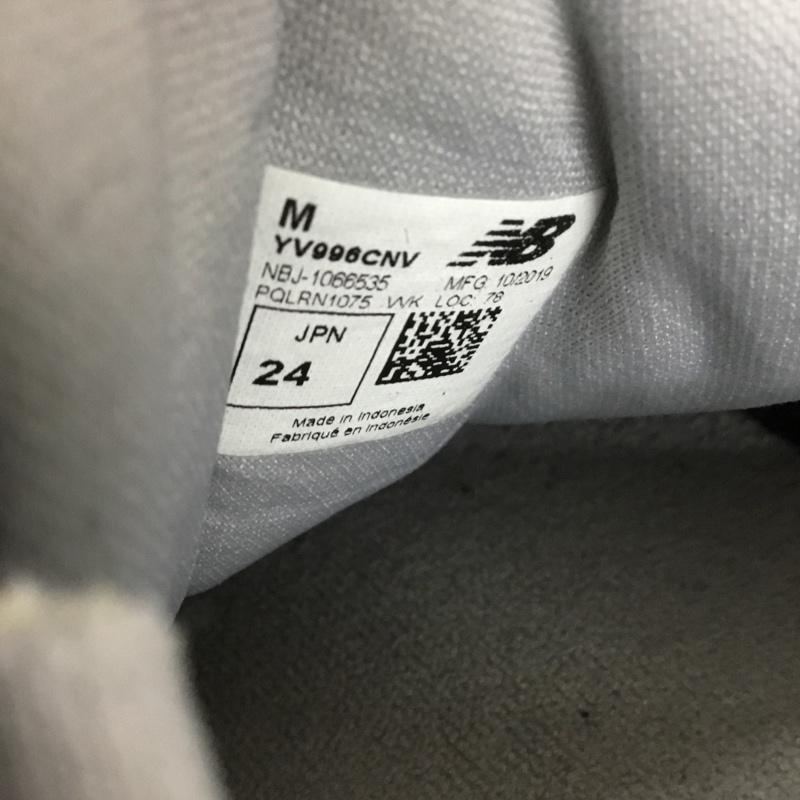 ニューバランス New Balance スニーカー スニーカー YV996CNV キッズシューズ ジュニアシューズ 24cm 24.0cm ロゴ、文字 紺 / ネイビー / レディース USED 古着 中古 10133905