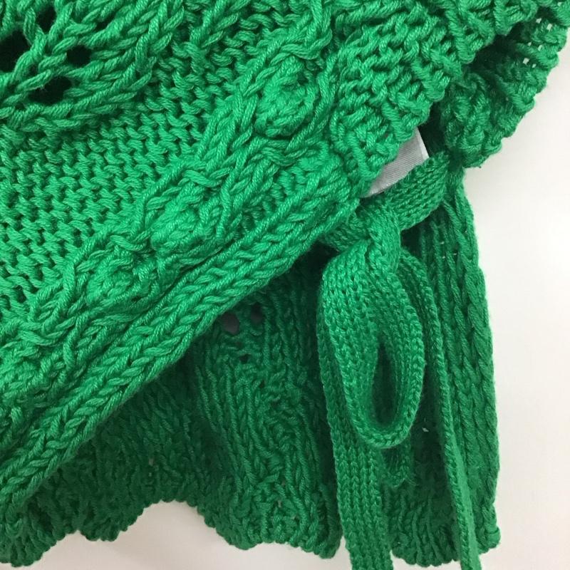 ザラ ZARA ニット、セーター 半袖 M 無地 緑 / グリーン / レディース USED 古着 中古 10139388